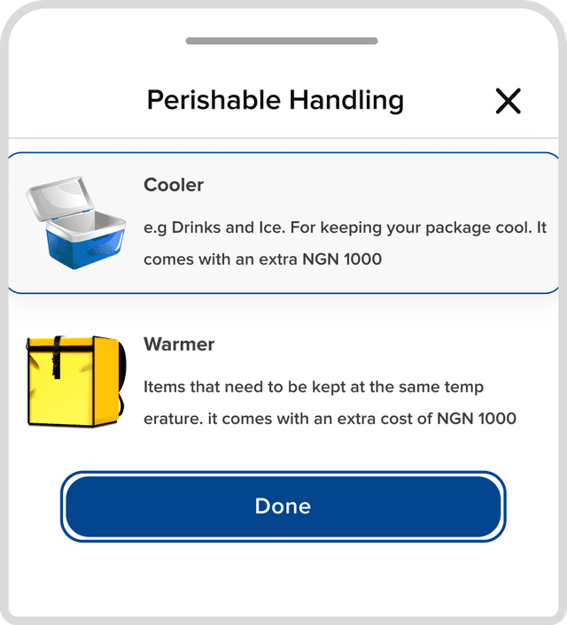 Special Handling Options
